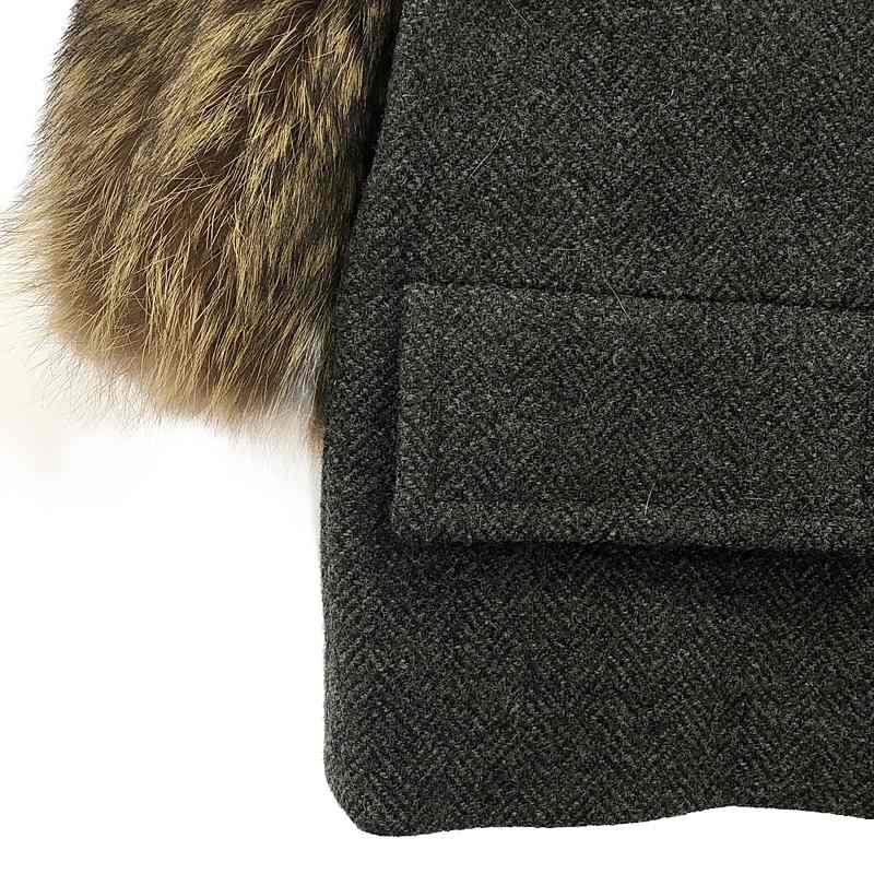 MARNI（マルニ） | ウール ヘリンボーン ノーカラーコート | 38