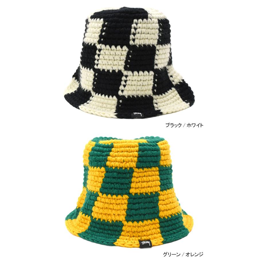STUSSY（ステューシー） バケット ハット STUSSY Checker Knit Bucket