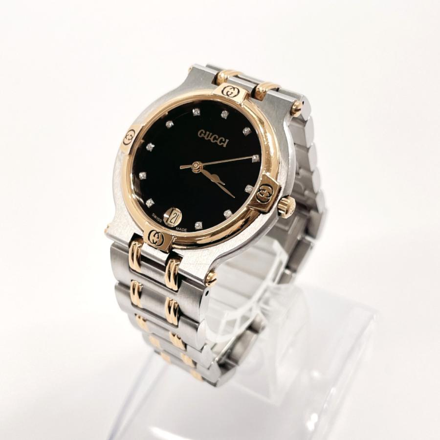 GUCCI（グッチ） 腕時計 9000M 11Pダイヤ ステンレススチール/GP