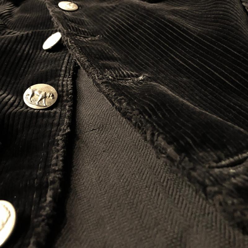 French d'Amiens Heavy Corduroy Hunting Jacket Black フレンチ