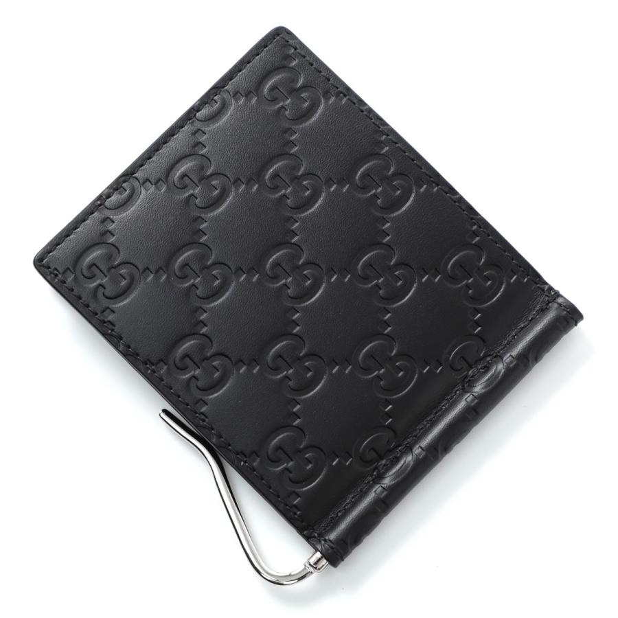 GUCCI（グッチ） マネークリップ GG 2つ折り財布 ブラック メンズ
