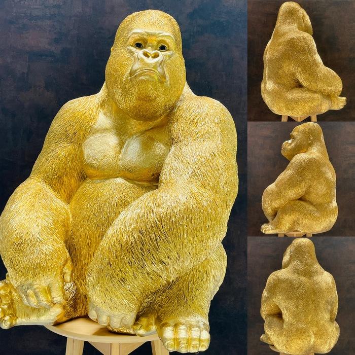 WOOBIA（ウービア） 置物 巨大 金色ゴリラ オブジェ 身長76cm かわいい