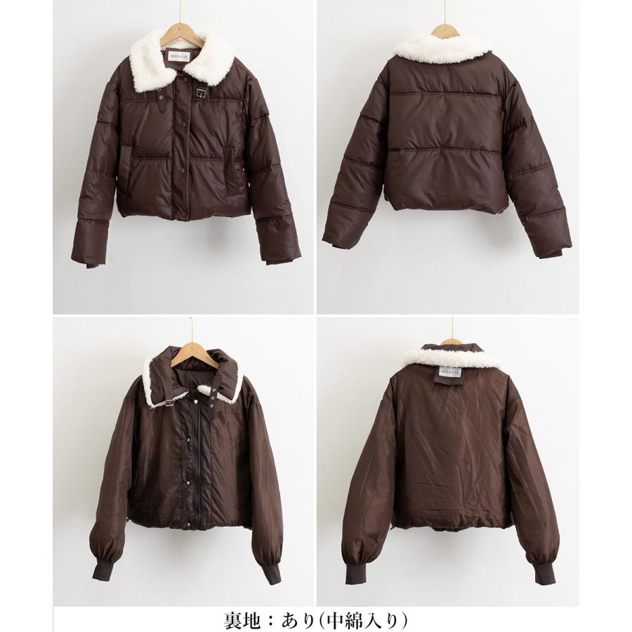 miniministore（ミニミニストア） ボア襟エコダウンジャケット 中綿