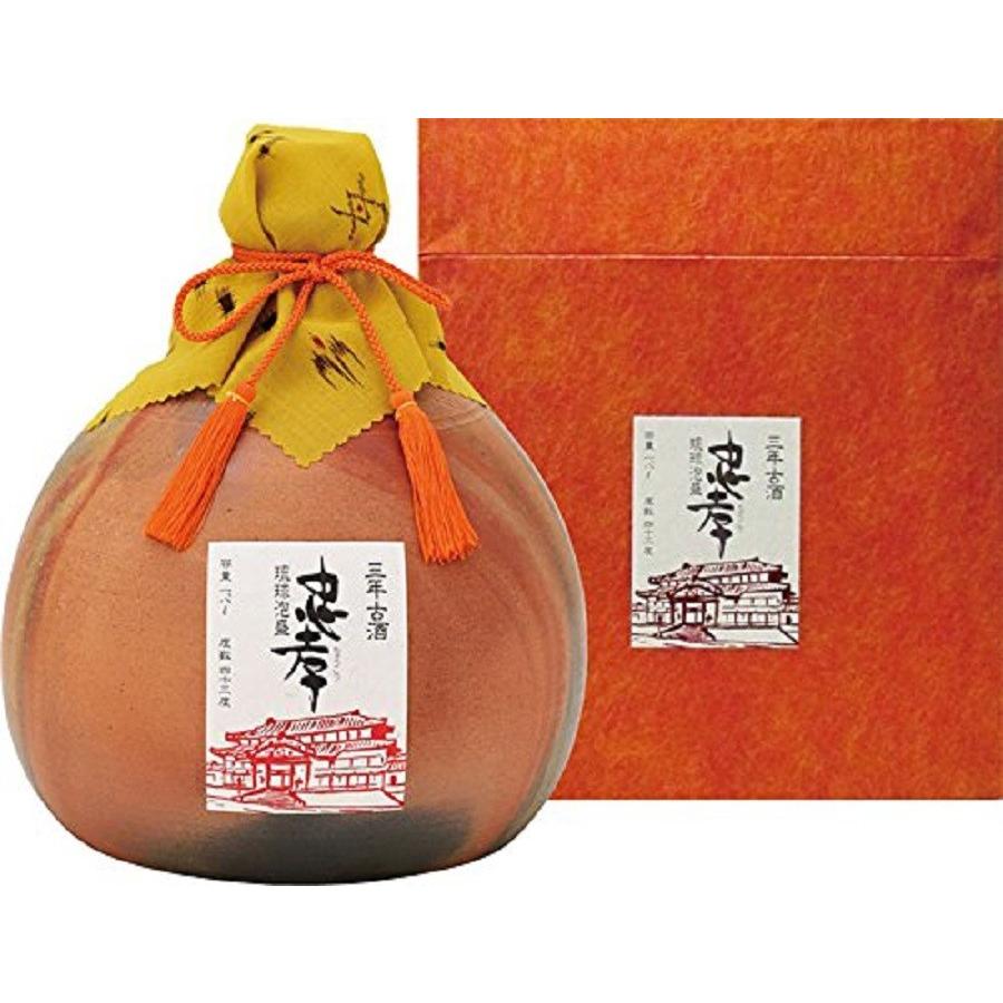 ギフト 父の日 泡盛 甕入泡盛古酒 化粧箱入 43度 琉球城焼 3年古酒 1升