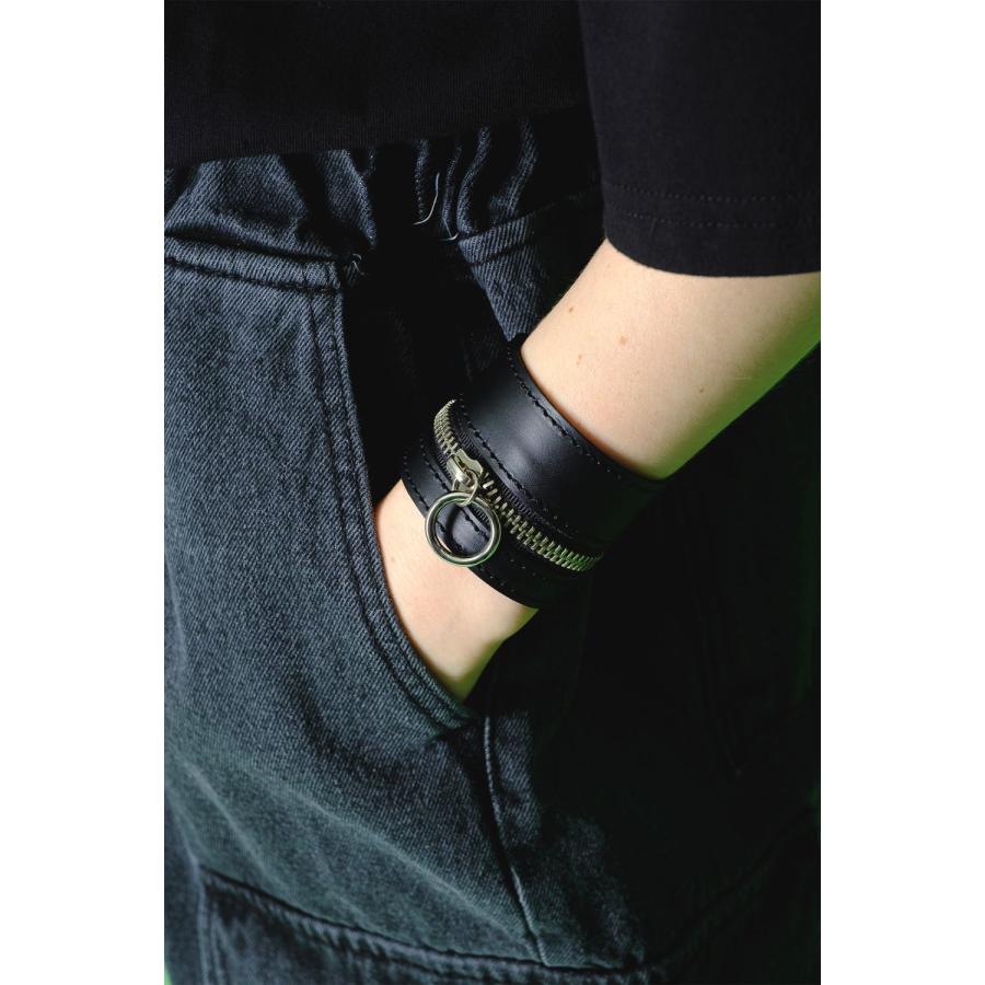 リングジップ ブレスレット メンズ レザーブレスレット レディース 革