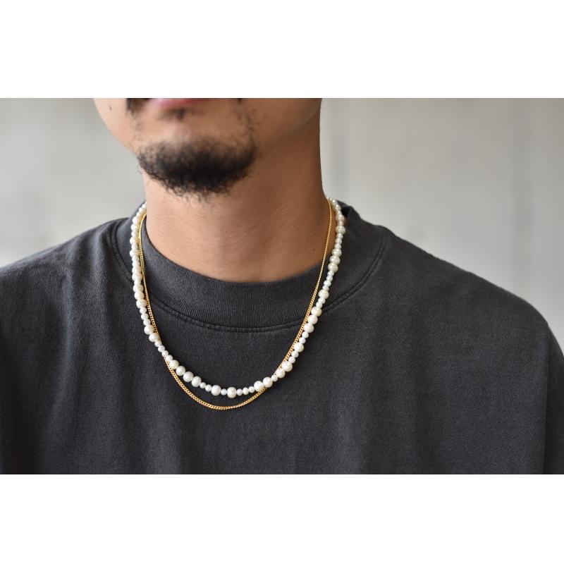 18k ゴールド プレーテッド 1.5mm カーブリンク チェーン ネックレス