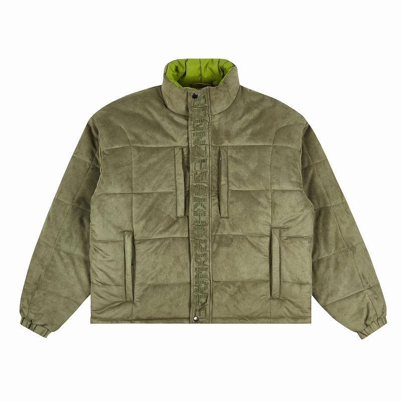 BRONZE 56K FAUX SUEDE PUFFER JACKET オリーブ メンズ/ジャケット