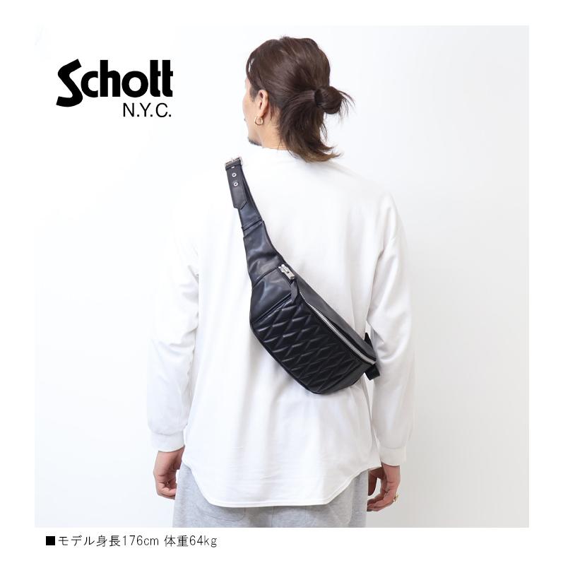 Schott N.Y.C（ショット） Schott パデッド レザー ボディバッグ 牛革