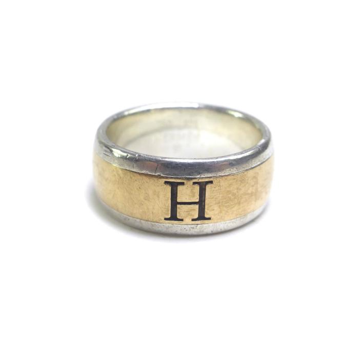 HERMES（エルメス） Hロゴ コンビ リング シルバー ゴールド 925 750