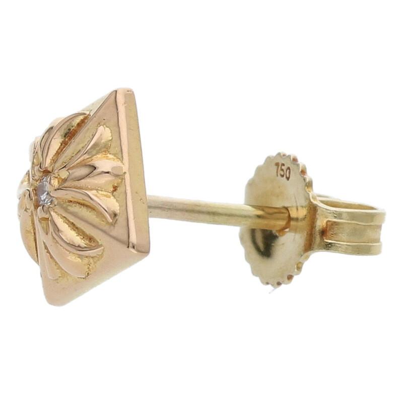 CHROME HEARTS（クロムハーツ） ピアス 22K STUD PYRAMID PLS DIA 22K