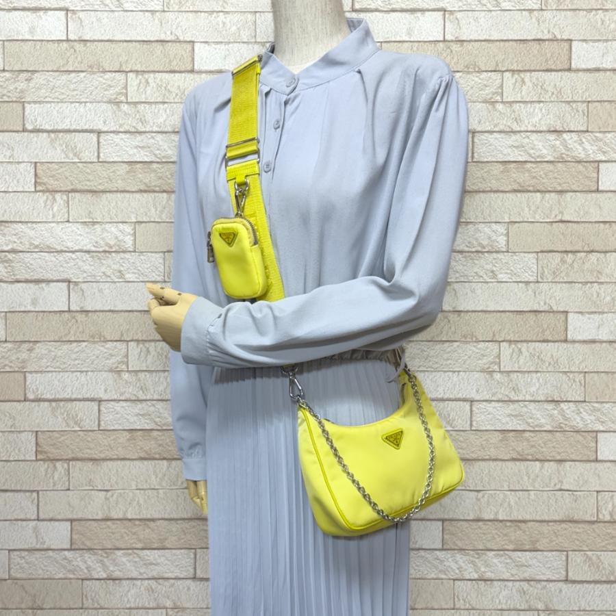 PRADA（プラダ） ショルダーバッグ ナイロン 1BH204 イエロー