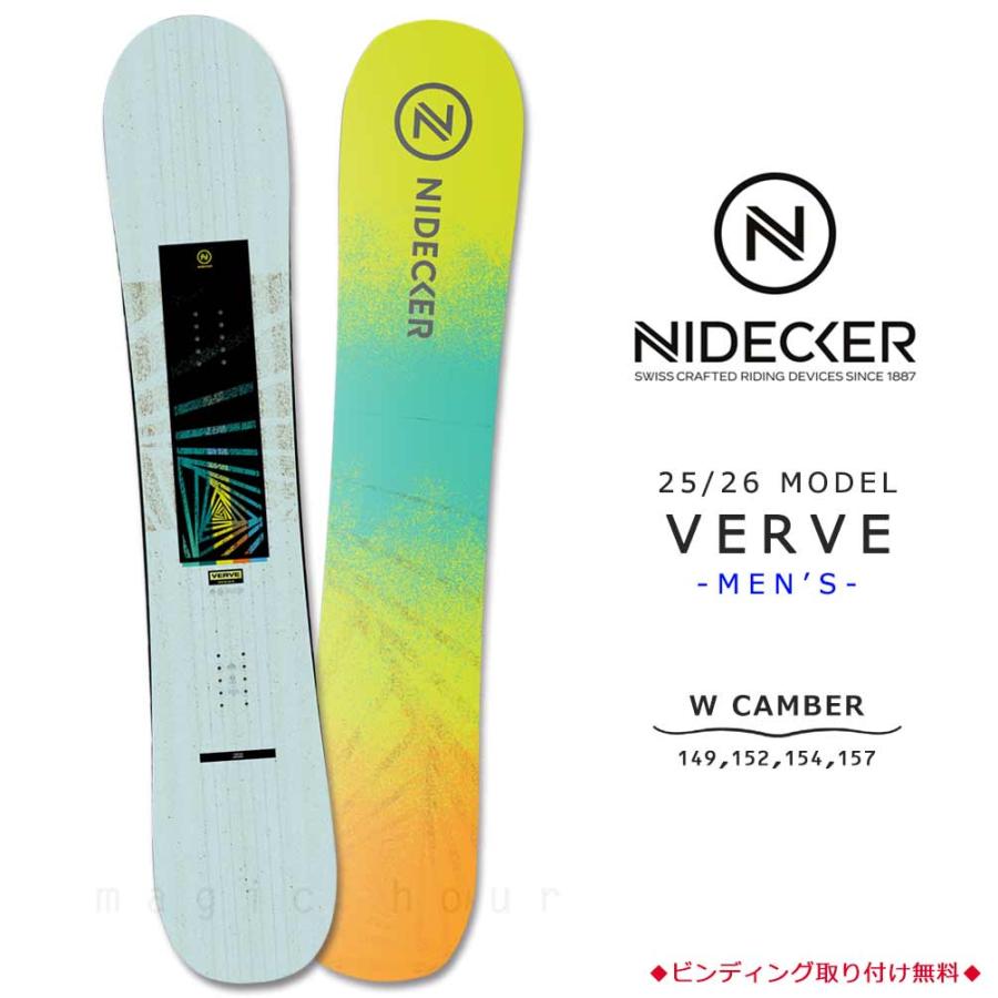 NIDECKER（ナイデッカー） スノーボード 板 メンズ 単品 日本限定