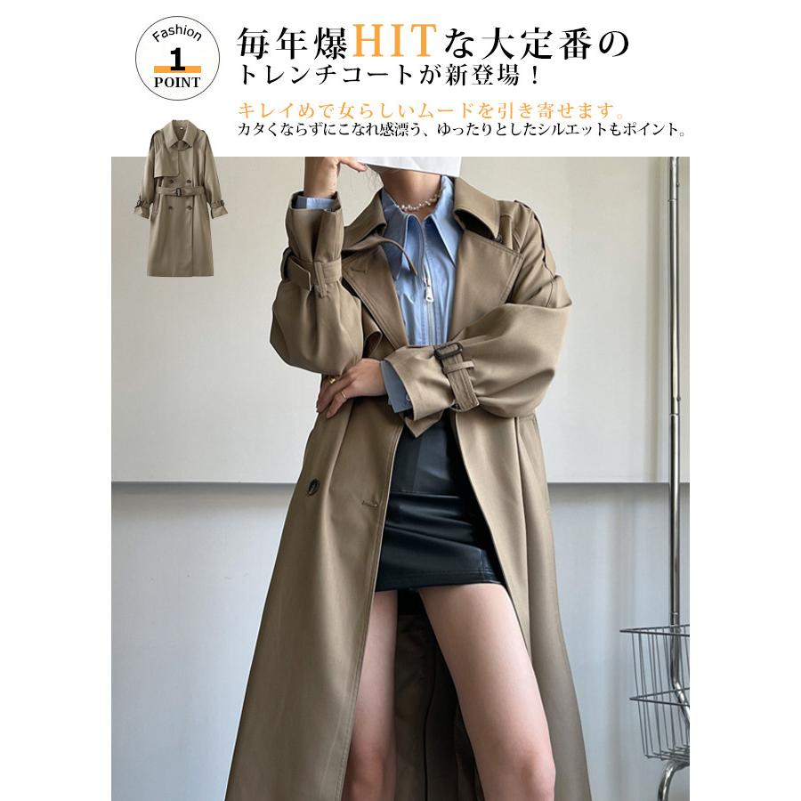 トレンチコートレディース50代 40代2026 ロング 大きいサイズ ショート