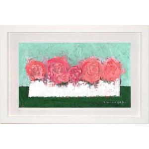 絵画 油絵 ばら (日野皖) 【肉筆】【油絵】【花】【6号】 : 掛け軸