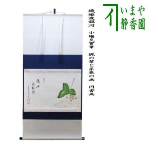 茶道具 掛軸 掛け軸 横軸画賛 大綱和尚遺詠の歌 足立泰道筆 瀧の画