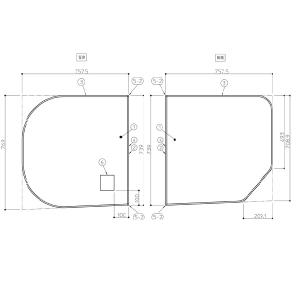 TOTO 風呂ふた FCW用2枚蓋セットL 【EKKS6KLAA22W】 : 建材と住設の