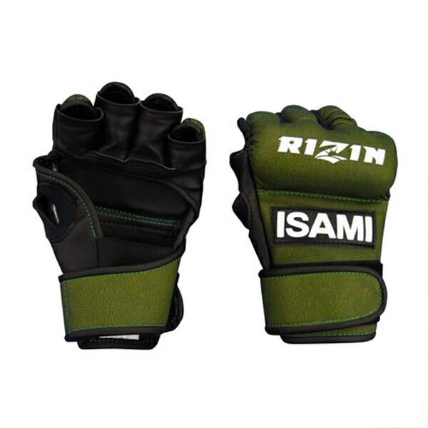 イサミ オープンフィンガーグローブ ISAMI グリーン S M L 格闘技
