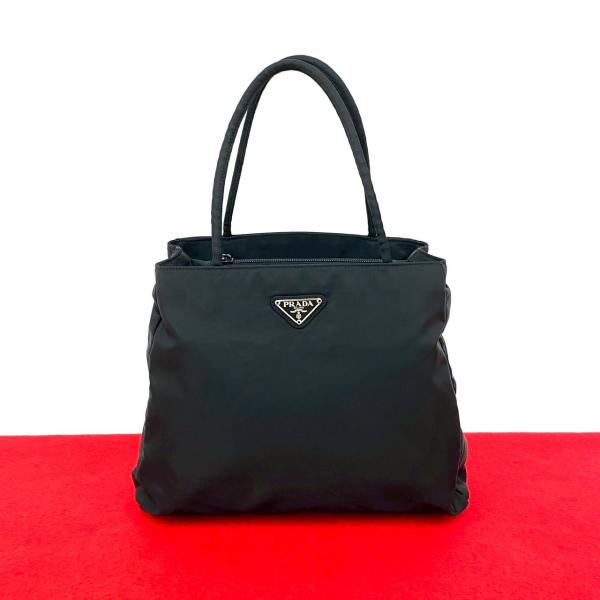 PRADA（プラダ） 極 美品 希少品 三角ロゴ シルバー 金具 プレート