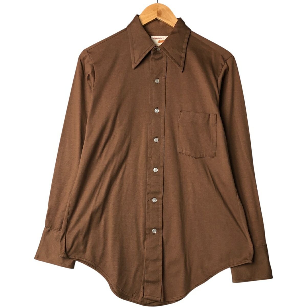 古着 70年代 MARLOWE 長袖 パジャマシャツ ボックスシャツ USA製