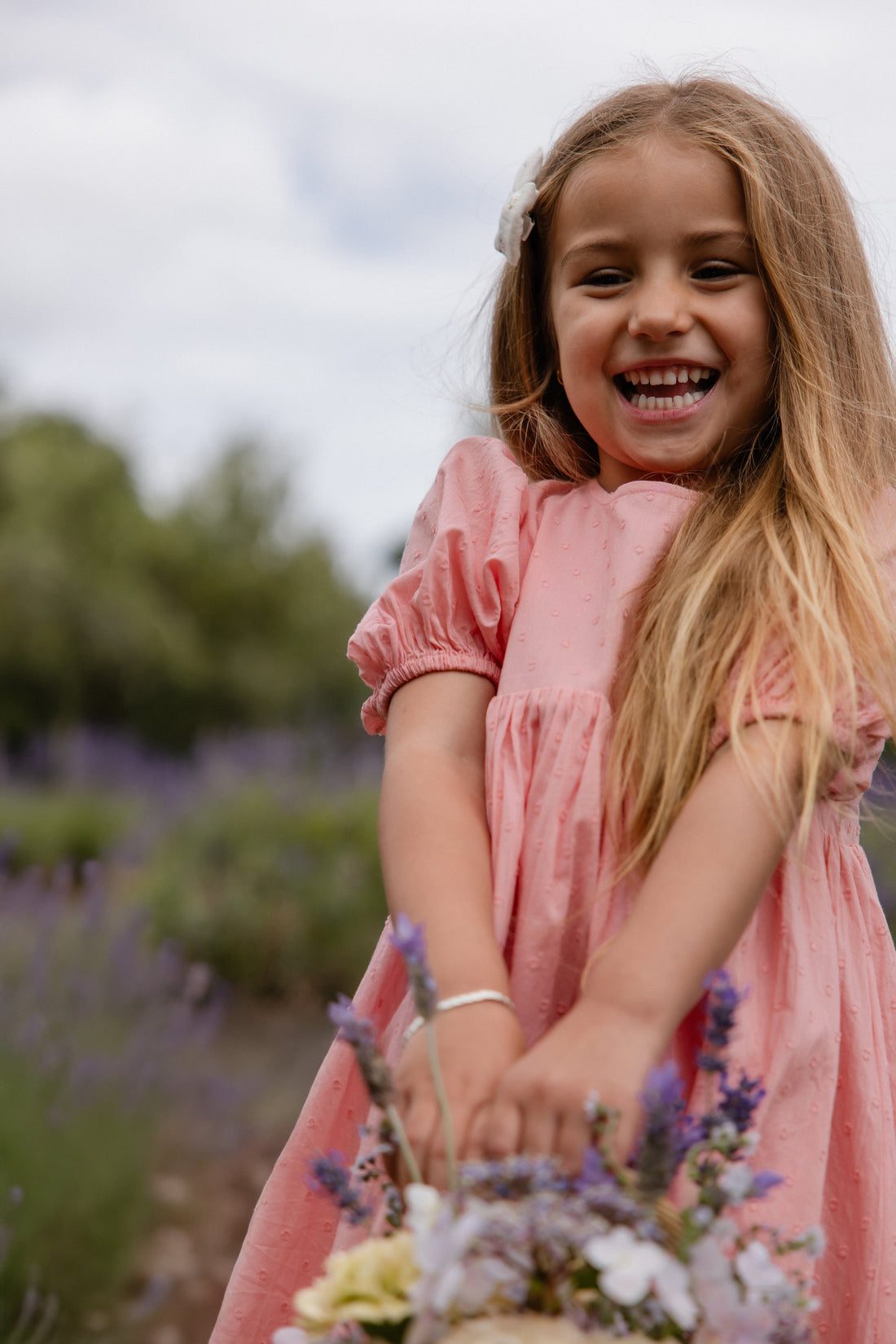 Organic Cotton Frannie Dress - Swiss Pink – Jamie Kay USA