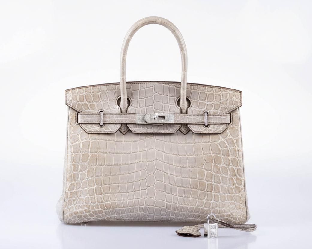 Hermes Birkin 30 Gris Cendre Himalaya Niloticus Crocodile