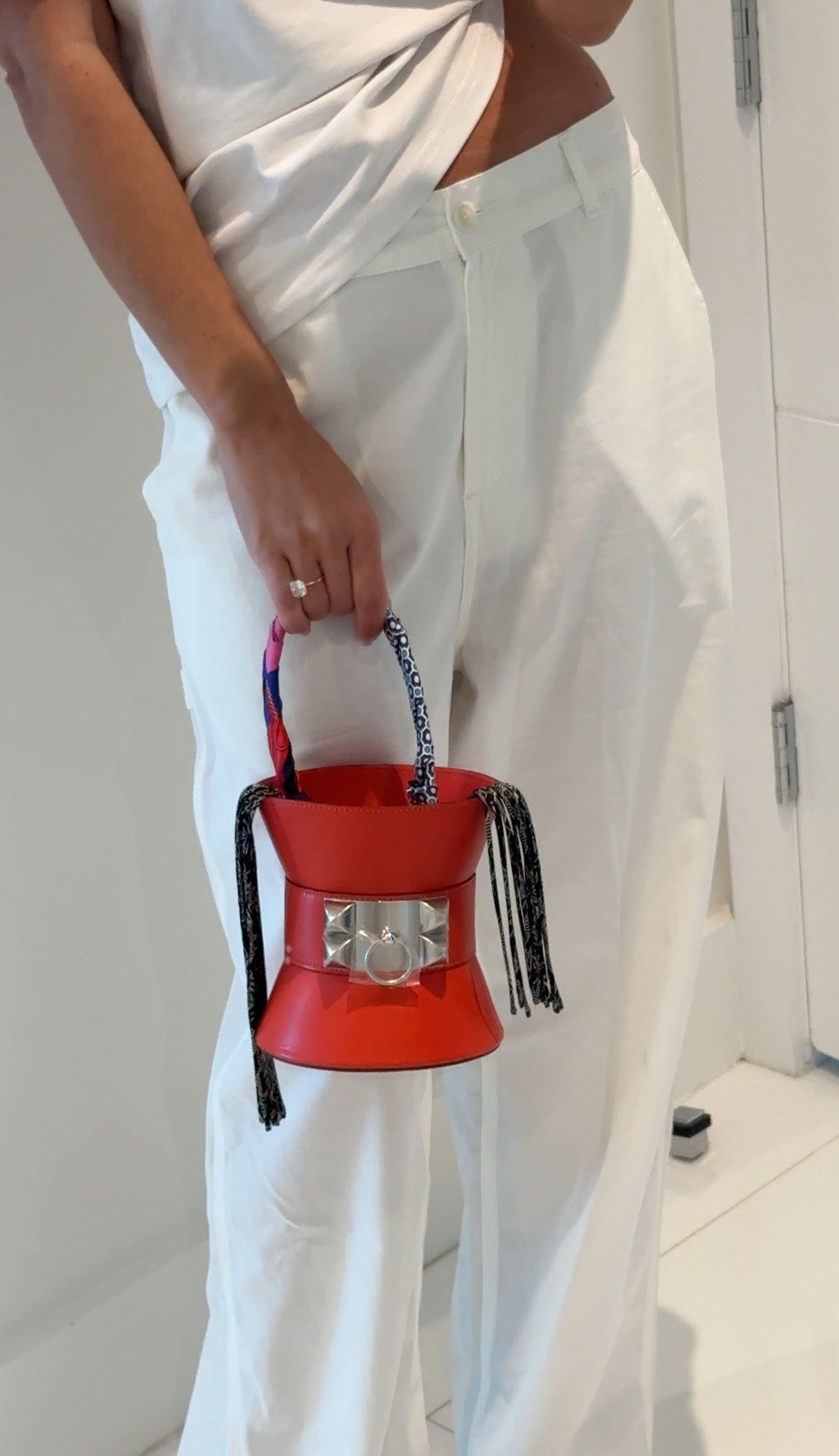 Hermès Mini Medor Capucine Chèvre Palladium Hardware | JANEFINDS
