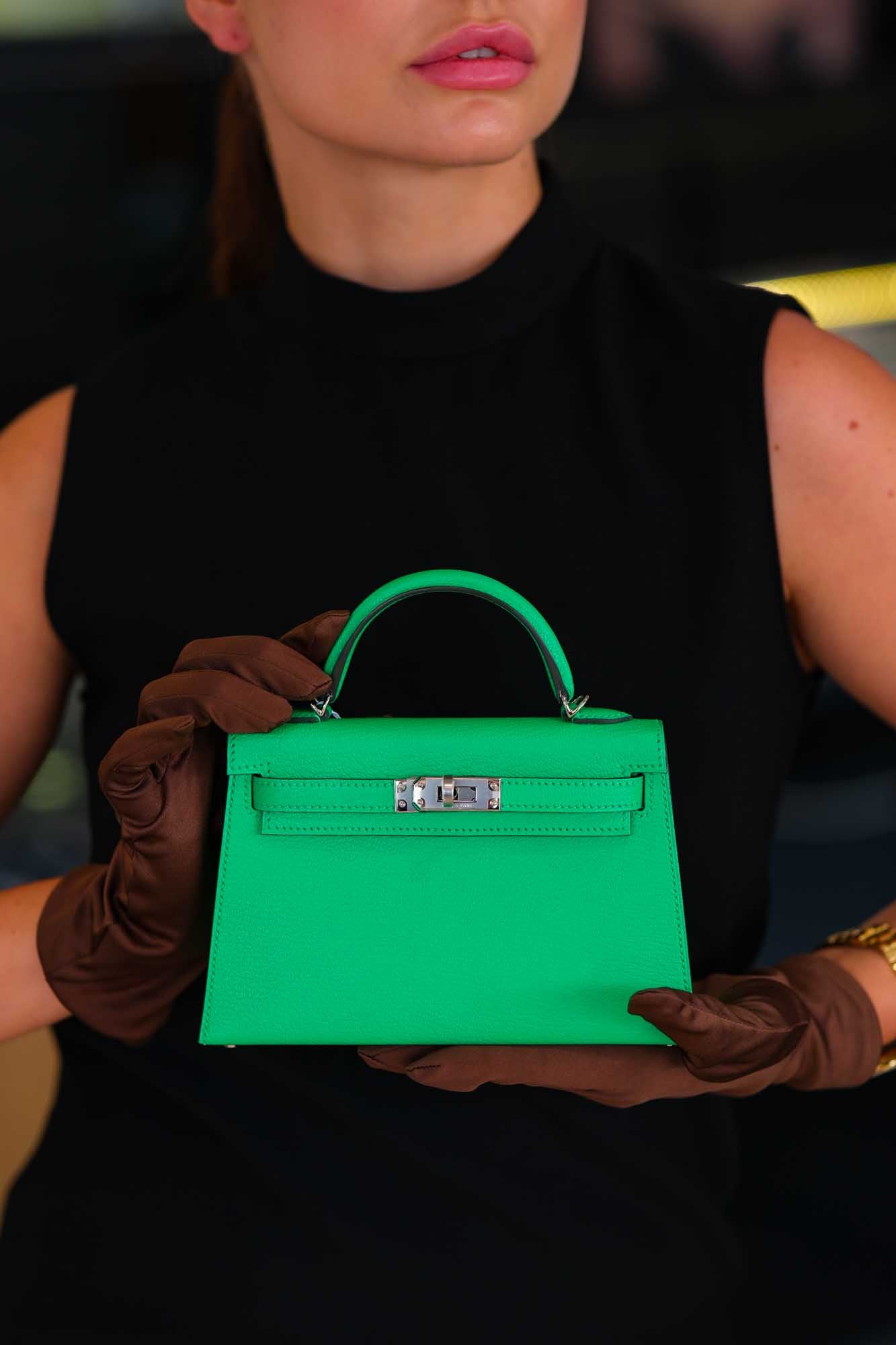 Hermès Mini Kelly II Sellier 20 Vert Comics Chèvre Mysore