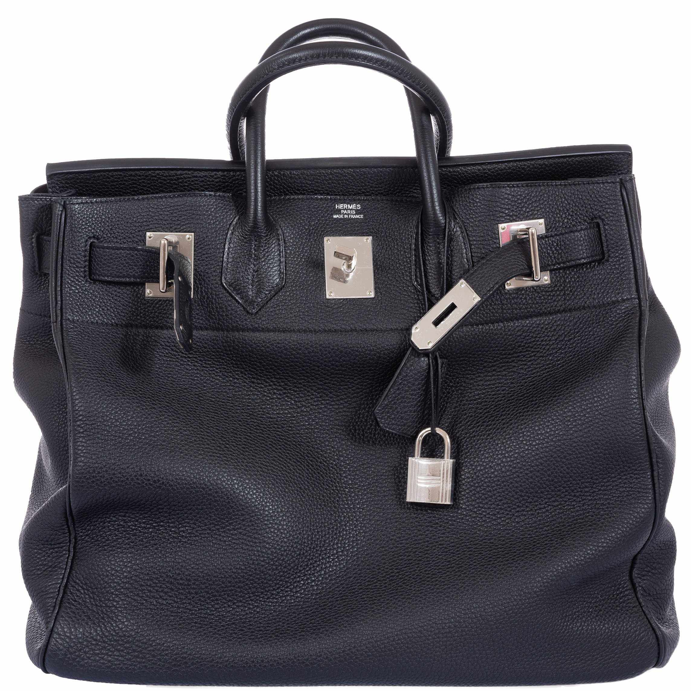 Hermès Birkin 40 HAC Black Clemence Palladium Hardware | JANEFINDS