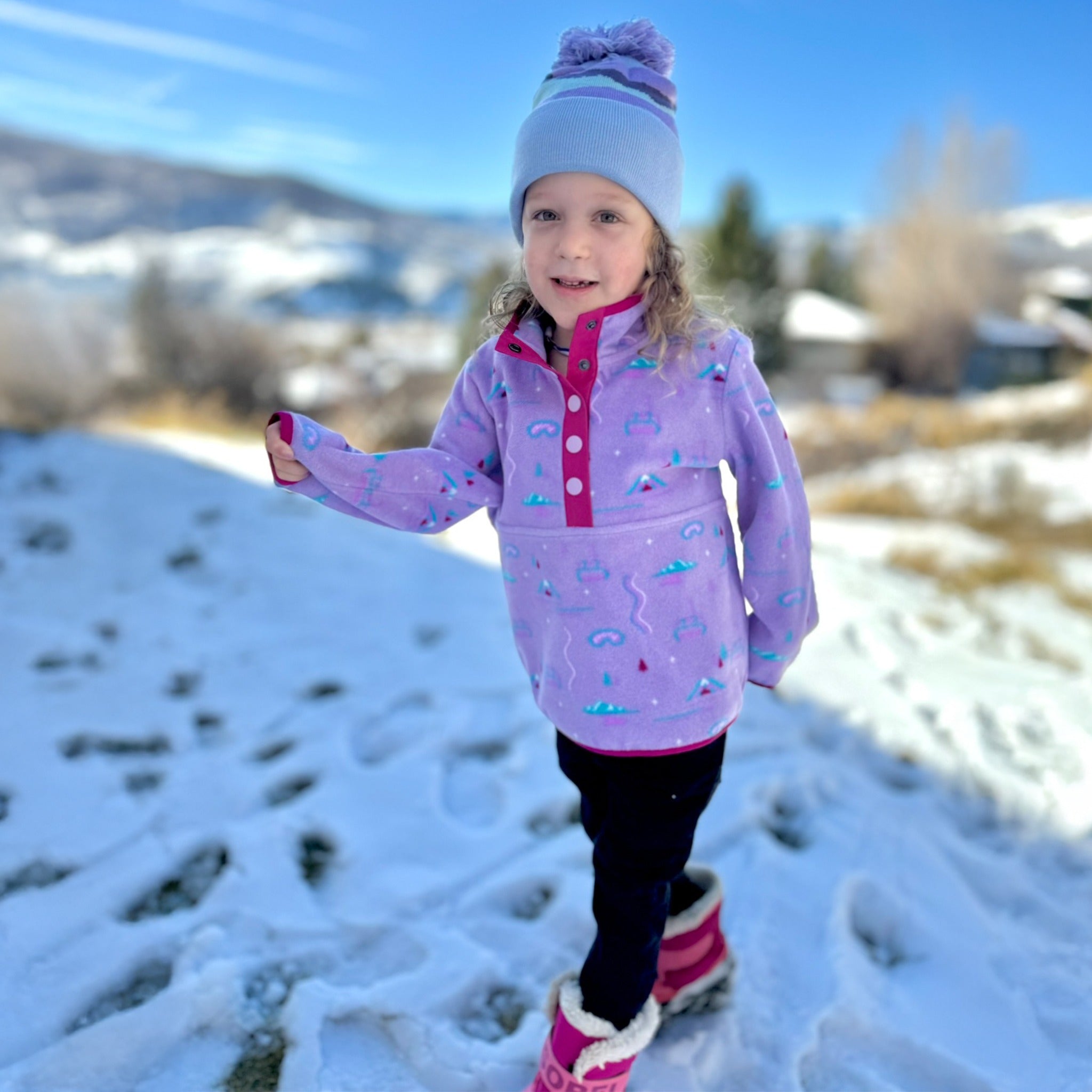 Lifty Fuschia Kids Fleece Quarter Button – Jack and Sage
