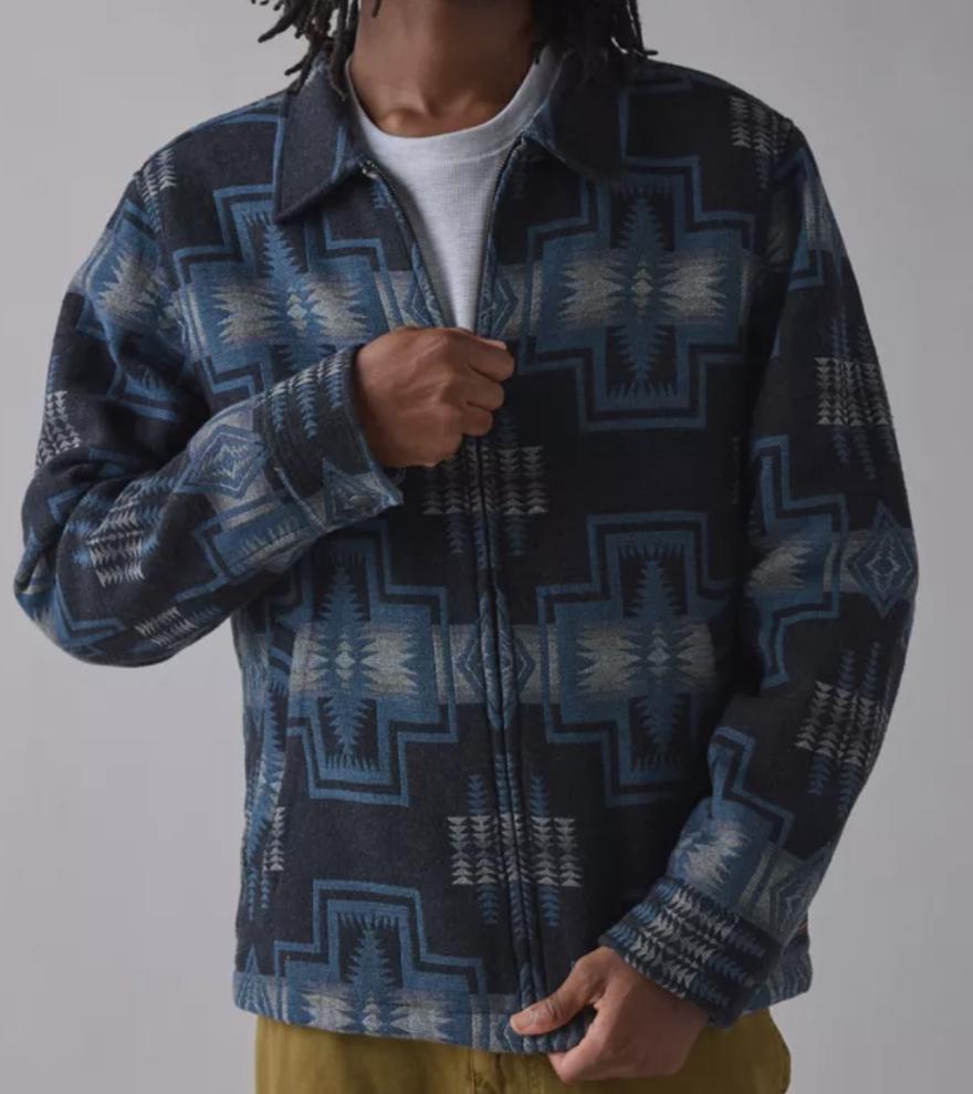 Quilted Chamois Work Jacket Harding Blue – Jackson Hole Pendleton