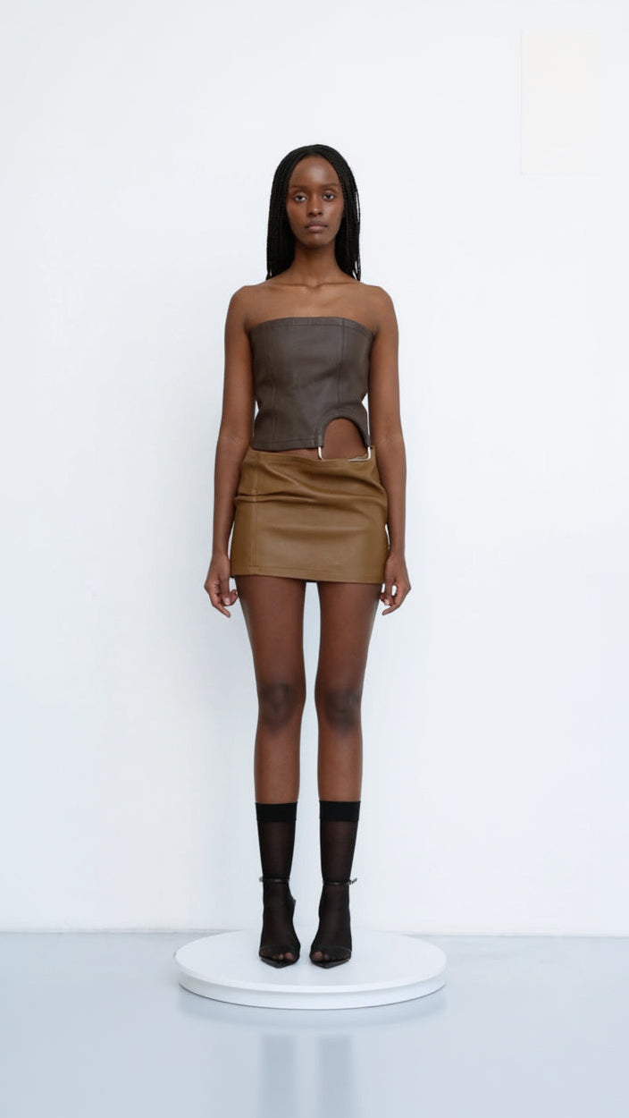Mini Leather Skirt – Jade Cropper