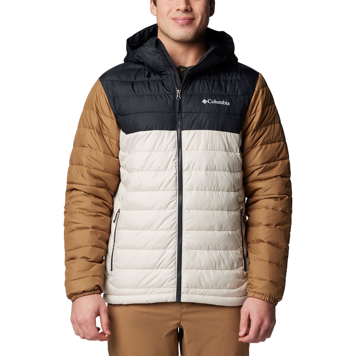 Columbia Men's Powder Lite Ii Hooded Jacket - Dark Stone/black