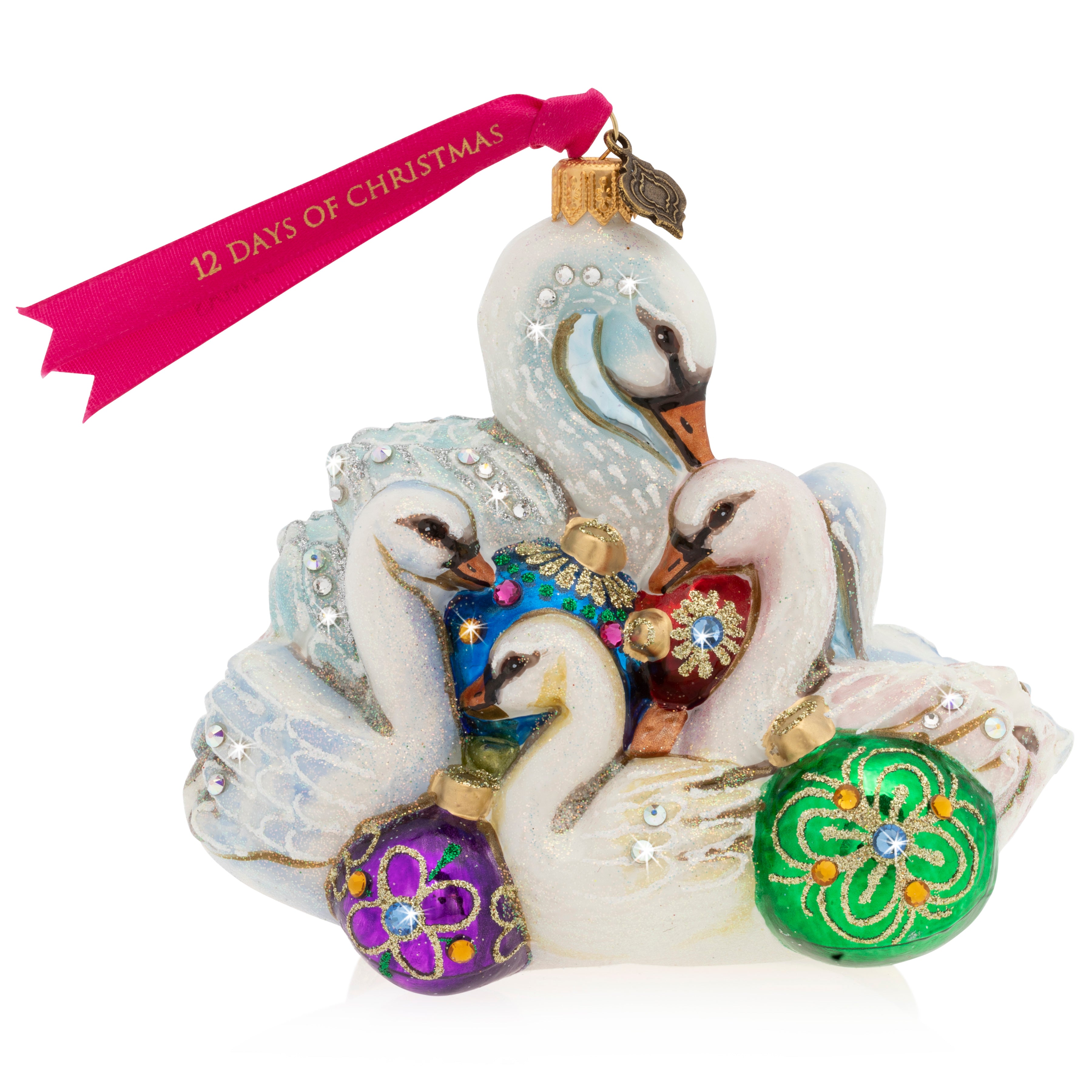 Seven Swans A-Swimming Ornament | Jay Strongwater
