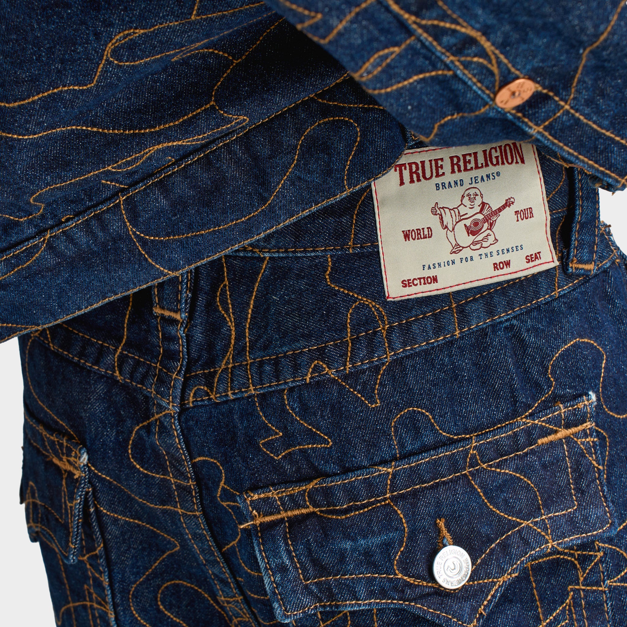 True Religion Mikey APO Embroidered Jeans / Blue – JD Sports