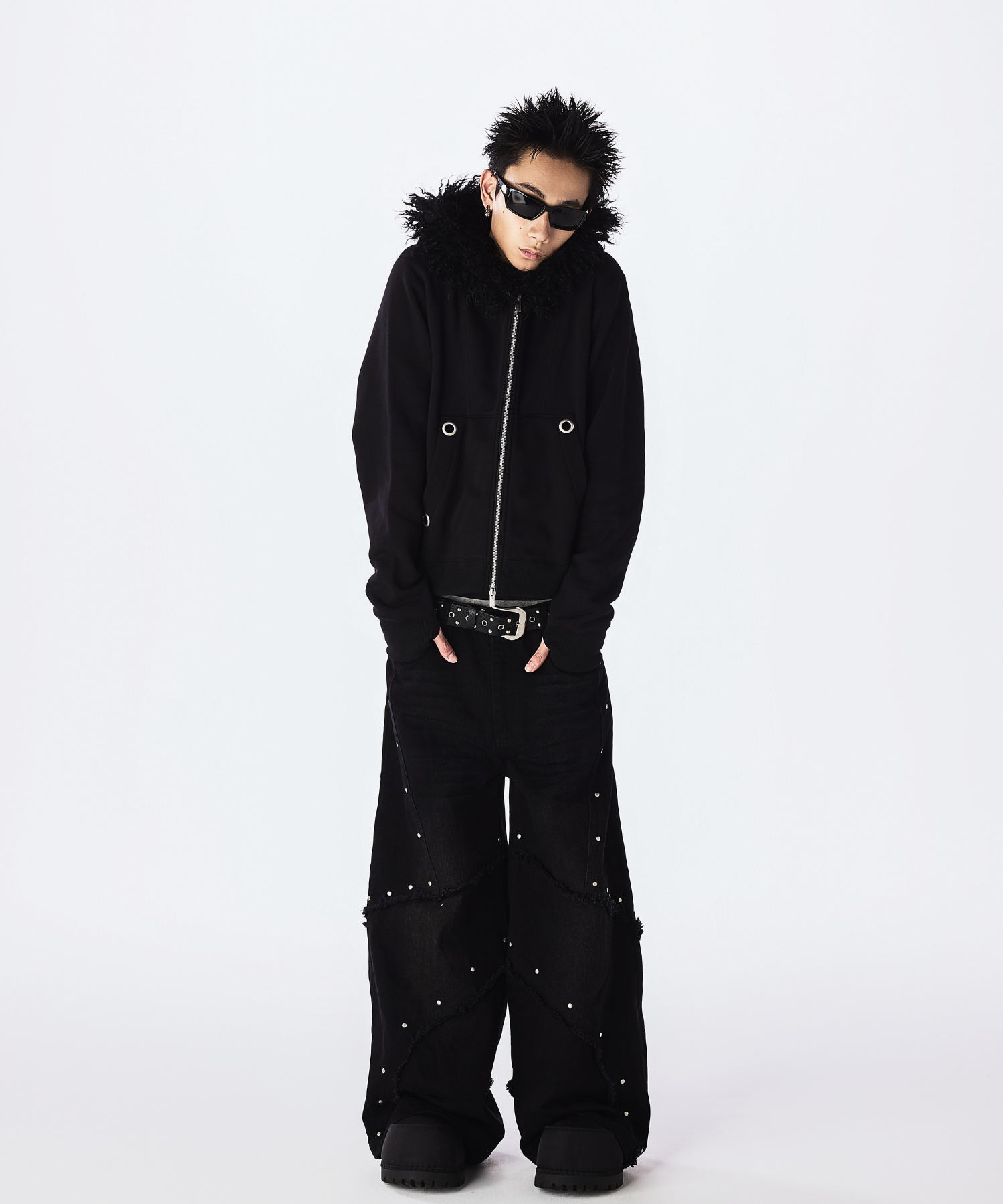 Fur Hood Zip Hoodie – Jent Louis