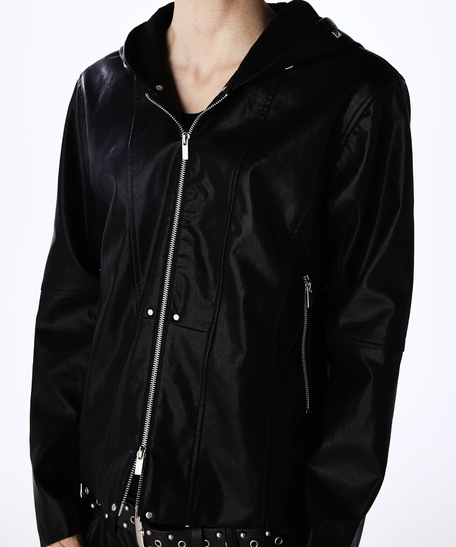 Leather Hooded Jacket – Jent Louis