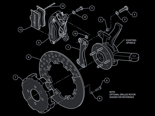 Wilwood FDL4 Front Drag Brake Kit - Honda/Acura - JHPUSA