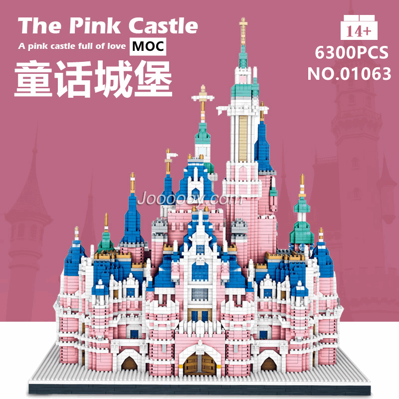 6300PCS 01063 Pink Fairy Castle（micro blocks） – Joy Bricks