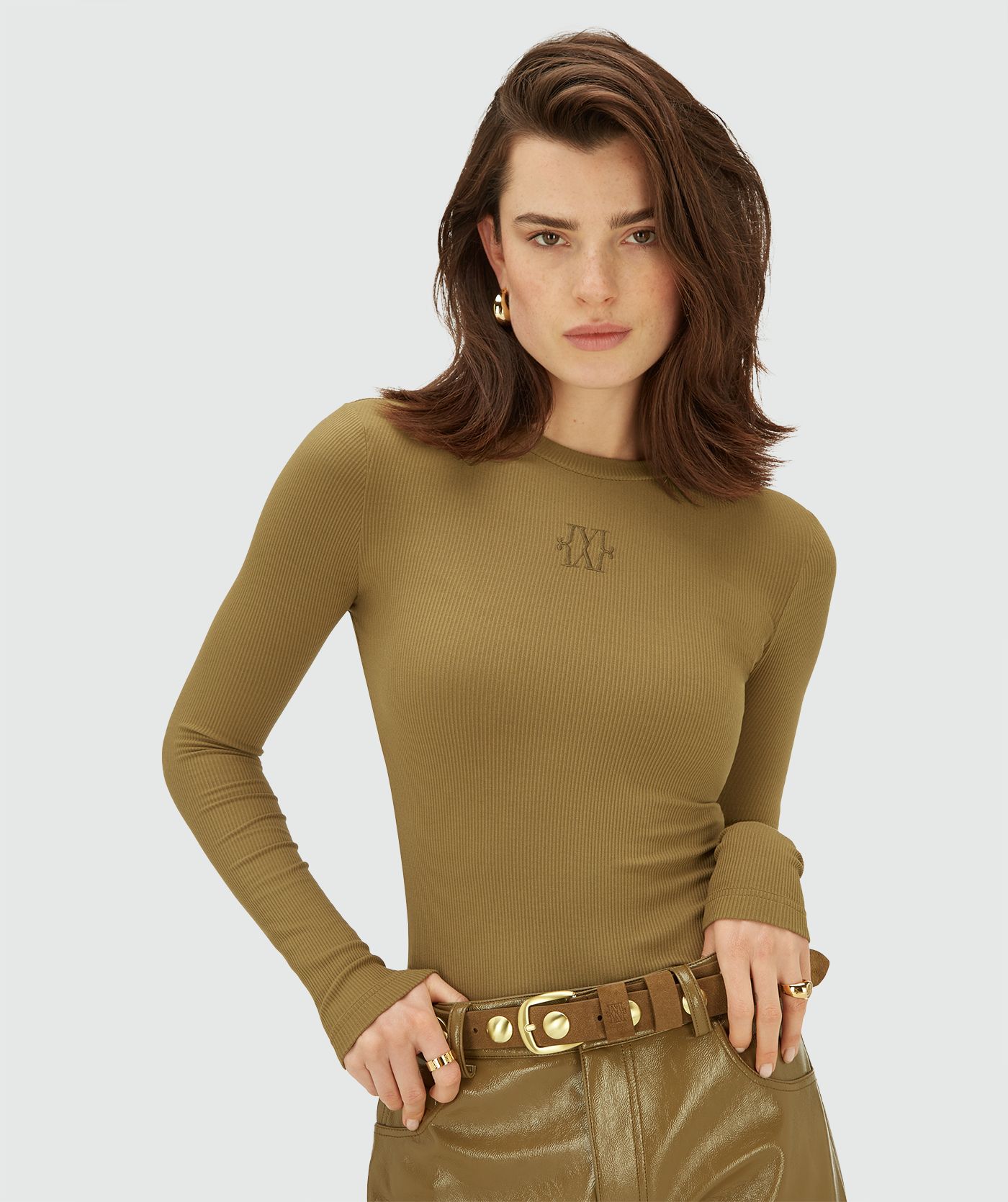 ATLAS super fitted top Olive Green l JOSH V | Official online shop