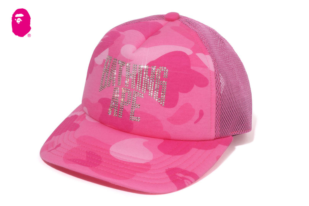 COLOR CAMO CRYSTAL BATHING APE LOGO MESH CAP | bape.com
