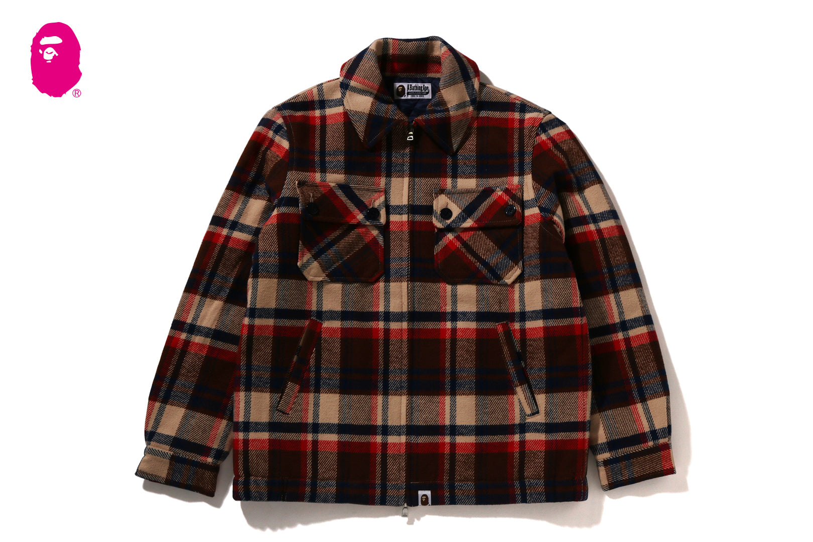 BAPE CHECK CPO ZIP JACKET | bape.com