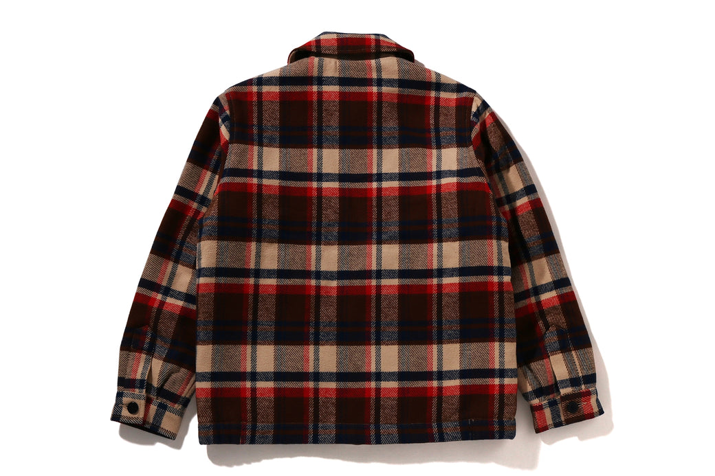 BAPE CHECK CPO ZIP JACKET | bape.com