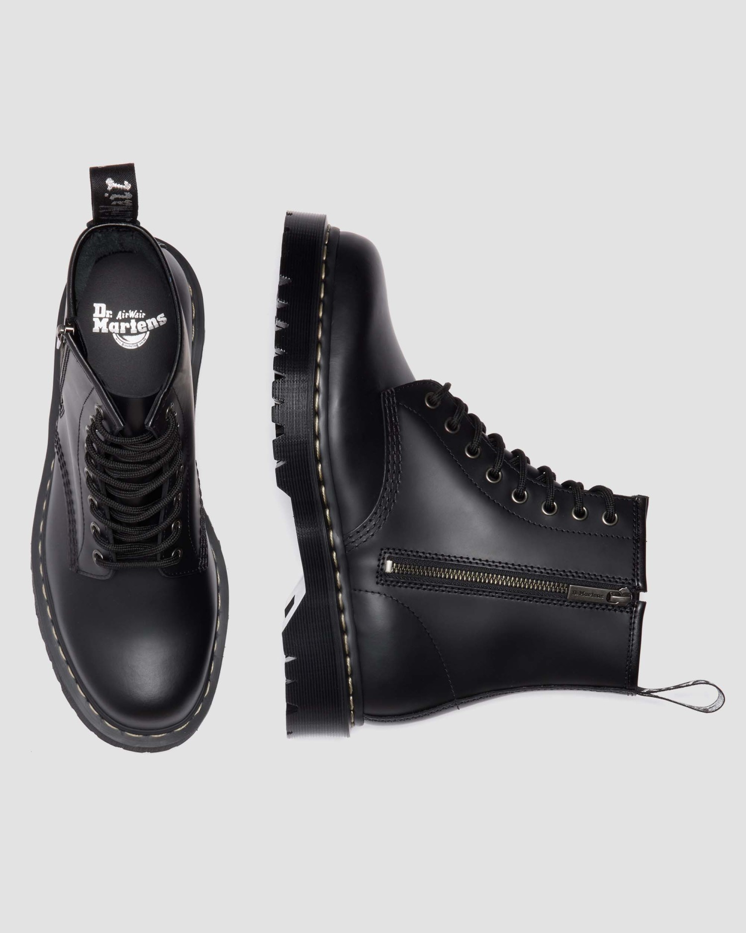 日本限定】1460 ZIP グレーステッチ BEX 8 ホール ブーツ
