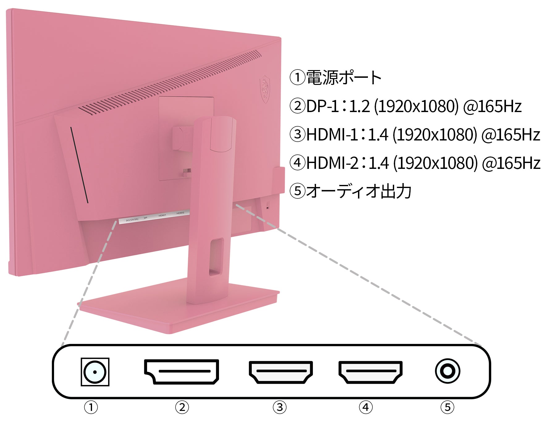JAPANNEXT 23.8インチ IPS フルHD(1920x1080)ゲーミングモニター JN