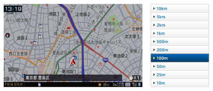 地図表示 | 楽ナビ AVIC-MRZ099W AVIC-MRZ099 | カーナビ | carrozzeria