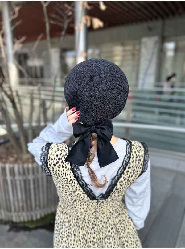 お好みのリボンの形に🎀レディースベレー帽】 │カシラ │ ショップ