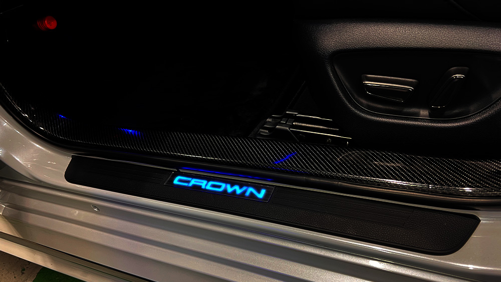 LEDスカッフプレート ワンオフ製作対応、面発光イルミネーション