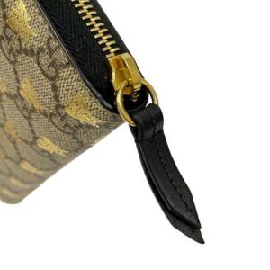 GUCCI GGスプリーム Bee 長財布 ラウンドファスナー ロングウォレット