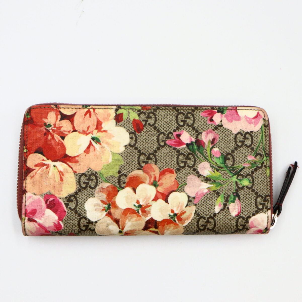 買取実績】グッチ（GUCCI） ラウンドファスナー長財布 花柄 404071