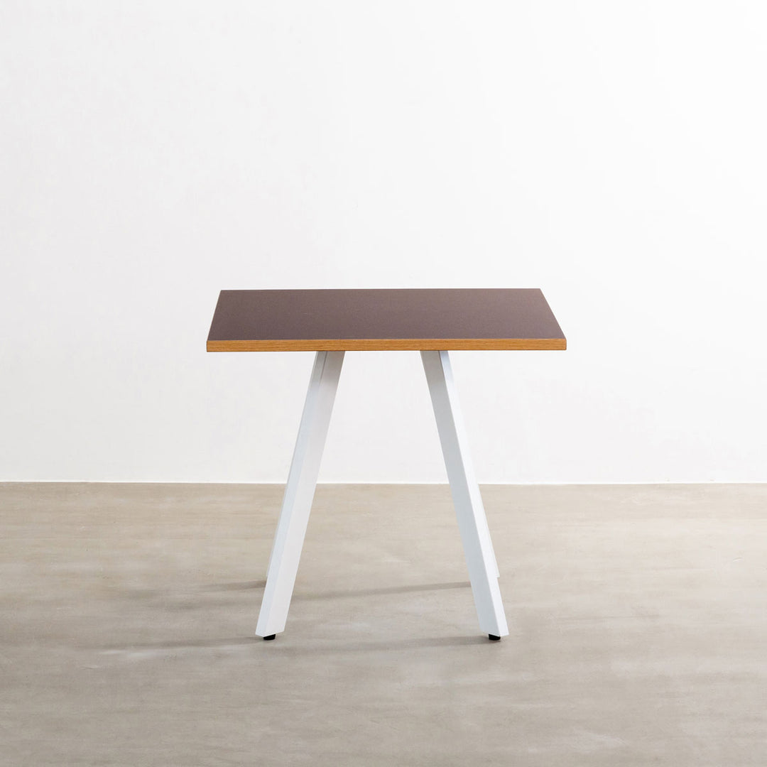 THE CAFE TABLE / リノリウム White Steel 4pin × スクエア 60 - 80